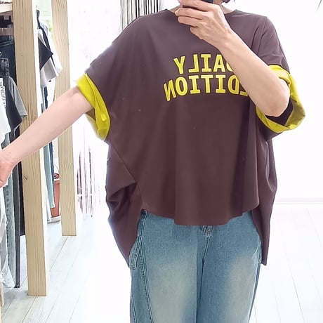 NUS【ヌース】配色ロゴカットソー610-35068