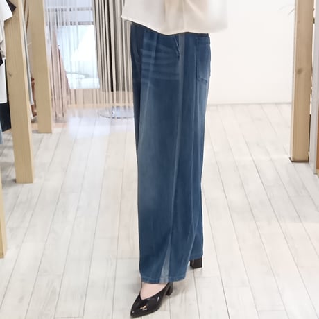 QTUME【クチューム】ワイドコクーンデニムパンツ612-26085