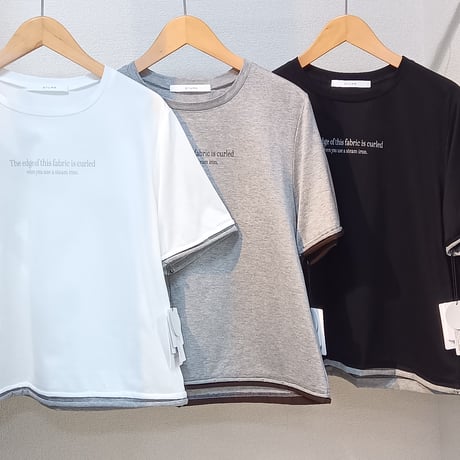QTUME【クチューム】配色ロゴカットソー610-25114