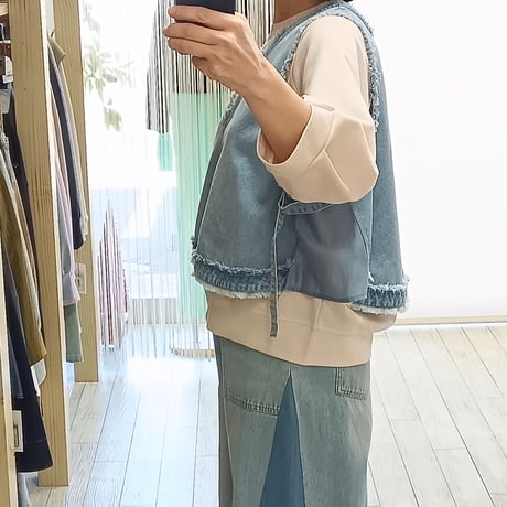 QTUME【クチューム】デニムベスト 612-25054