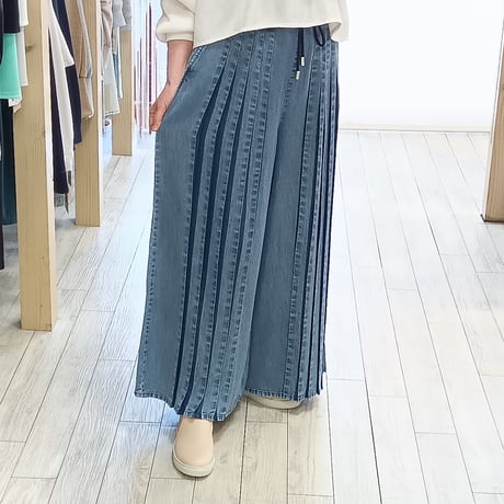 CYNICAL【シニカル】テンセルデニムタックプリーツワイドパンツ 612-96047