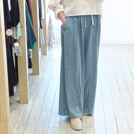 NUS【ヌース】テンセルデニムワイドパンツ612-36022