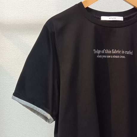 QTUME【クチューム】配色ロゴカットソー610-25114