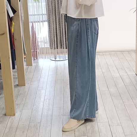 NUS【ヌース】テンセルデニムワイドパンツ652-36500