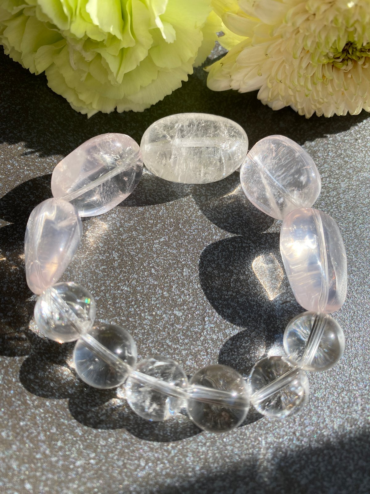 虹龍ブレス⭐︎アクアマリン・ローズクォーツ・水晶 虹龍ブレス⭐︎アクアマリン・ローズクォーツ・水晶 【公式通販】