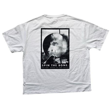 Tシャツ "肋骨レコード - SPIN THE BONE. 002 Positive (White)”