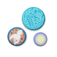 Live Bluesy Fabric Badge