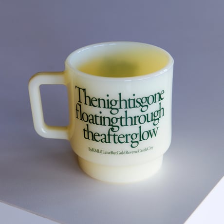 RCC "The night is gone, floating through the afterglow" mug / Ivory