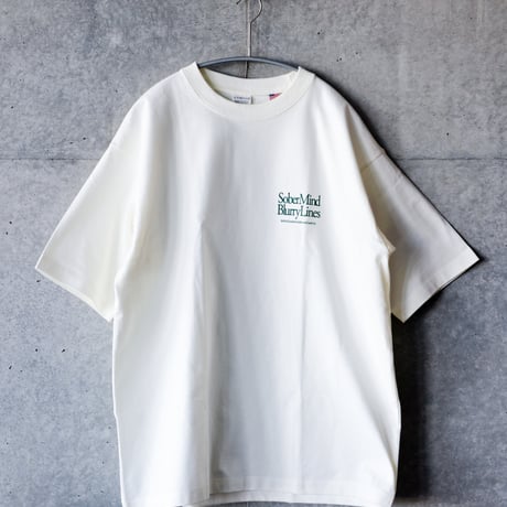 "Sober mind, blurry lines" RCC Logo T-shirt / Ivory