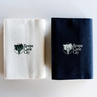 RCC "Still half poem in the silence" Cotton Book Cover / Ivory / Navy