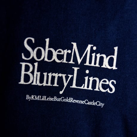 "Sober mind, blurry lines" RCC T-shirt / Navy