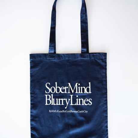 "Sober mind, blurry lines" RCC Tote bag / Navy