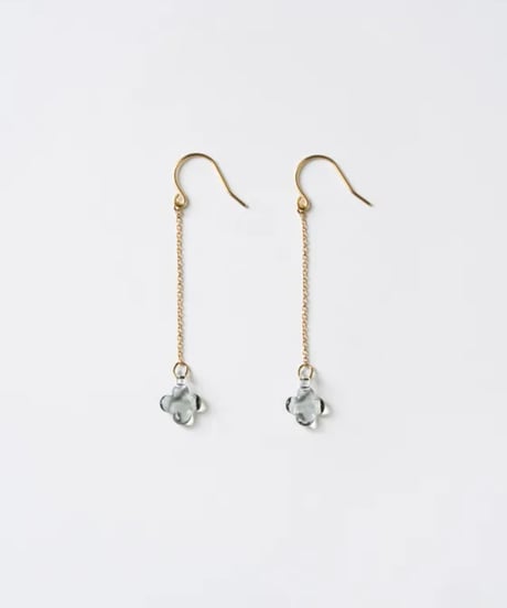 HARIO イイダ傘店 ピアス アジサイ グレー