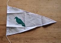 野鳥がプリントされたフラッグ　　　　白×緑　🐔🐔　南タイ