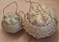 - -パンダンで編まれた小物入れ-　S.M　ナチュラル　タイ