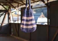 〰葛 トートバッグ〰　青×　　　　　　　ラオス/カム族