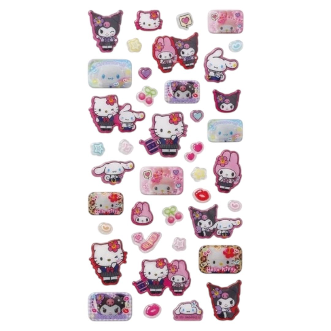希少レア　ポップンベリー　ラメシール　2004年製　当時物　平成レトロ　サンリオ 正規品 サンリオキャラクターズ ラメ入り樹脂もりシール【平成コギャル
