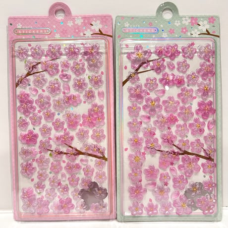 桜3Dシール　2枚セット