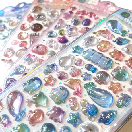Crystal Bubble Sticker 4柄セット
