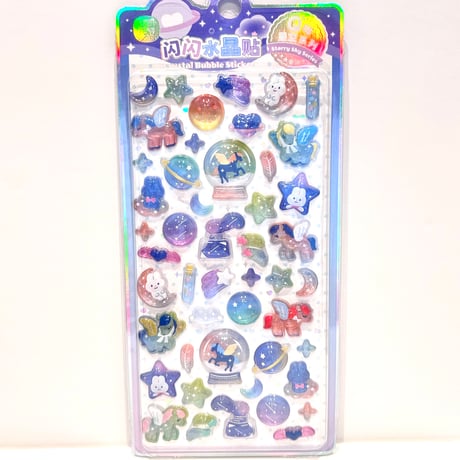 Crystal Bubble Sticker 4柄セット