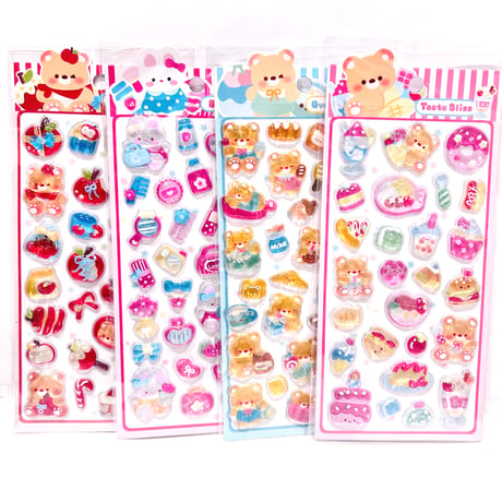HAPPY BEAR ドロップシール4枚セット①