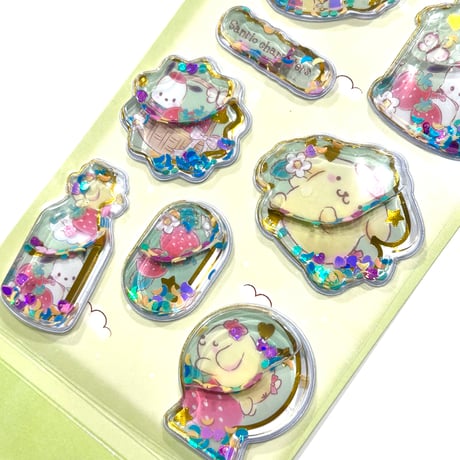 サンリオウォーターシール　ポチャッコ&ポムポムプリン