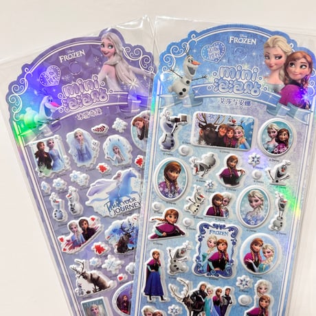 アナと雪の女王　ぷくぷくシール　2柄セット