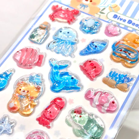HAPPY BEAR ドロップシール4枚セット②