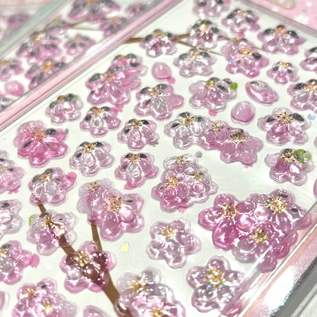 桜3Dシール　2枚セット