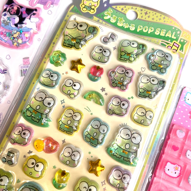うるちゅるポップシールセット 【けろけろっぴ】 | SHOP Rapica