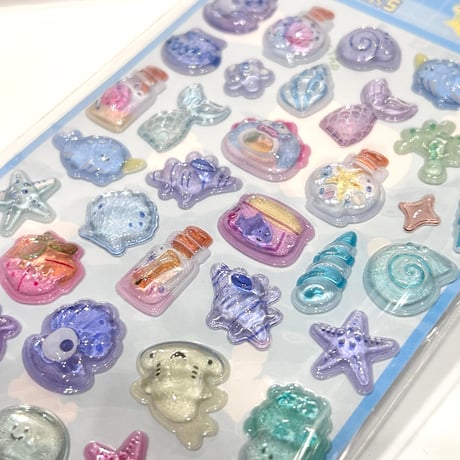 海の生き物ぷくぷく3Dシール