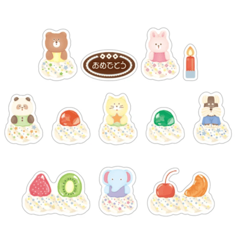 キラキラ　クリアフレークシール　Butter cream