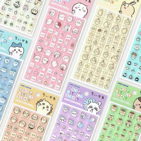 ちいかわ　ドロップブロックシール