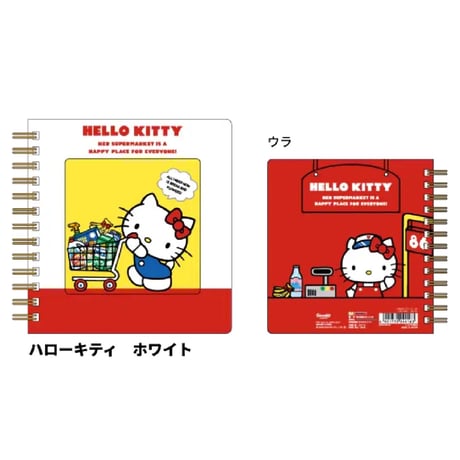 ハローキティ　窓付きスクエアリングノート