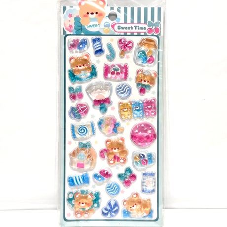 HAPPY BEAR ドロップシール4枚セット②
