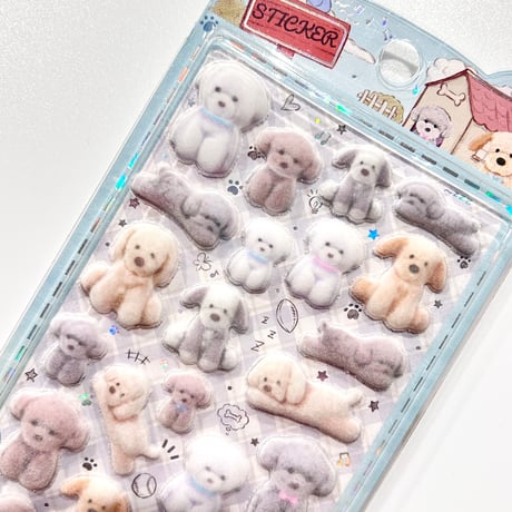 ぬいぐるみフロッキーステッカー