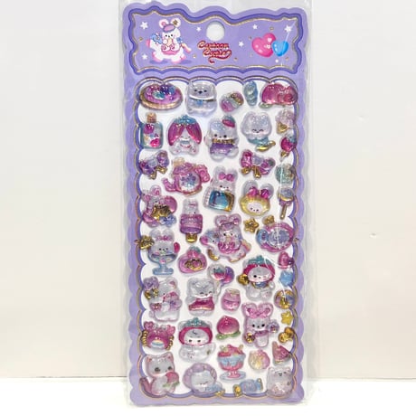 Cartoon Cutie 3Dステッカー　4柄セット
