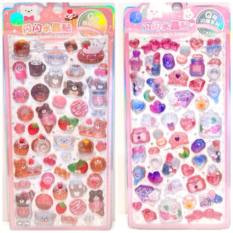 Crystal Bubble Sticker  2柄セット
