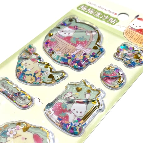 サンリオウォーターシール　ポチャッコ&ポムポムプリン