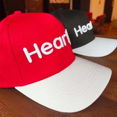 Heart FMキャップ（BLACKーWHITE）