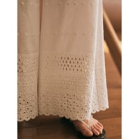 Cotton Scallop  Pants