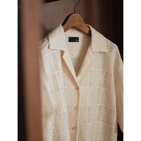 Cotton Lace Half Sleeve Shirt