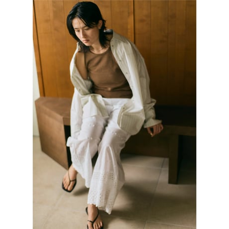 Cotton Scallop  Pants