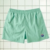 幸福湯ロゴ刺繍パンツ 【オーシャングリーン】