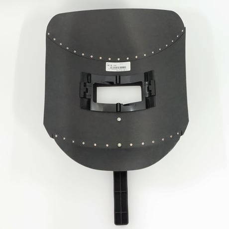 星光製作所 リベッティング遮光面 丸面C型 KuRo プラ柄 K001 1個 手持面 溶接面 ファイバー製 溶接マスク ハンドシールド 固定式 窓 50×105mm 建築 建設 現場 溶接作業 保護具