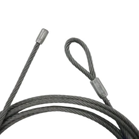 トラロープ　12ｍｍｘ10ｍ　(４分) 　２本ｾｯﾄ　6ｘ24Ｏ/O　建て起こしワイヤー　ワイヤー　アイ加工/シングルロック　建ち起こし　建て方　【送料無料】