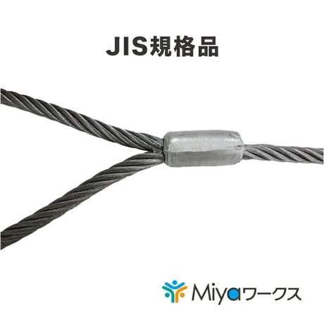 JIS玉掛  ワイヤーロープ  20ｍｍｘ9ｍ【2本セット】ロック加工6ｘ24　A種　両アイ加工　玉掛け　クレーン作業　【送料無料】