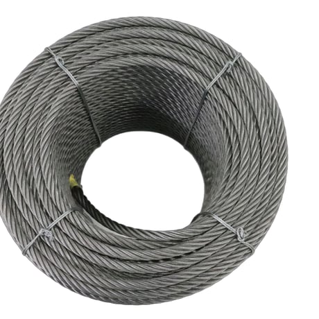 JIS規格　黒ワイヤー 6ｍｍ (2分)　20ｍ   6ｘ19O/O　メッセンジャーワイヤー　ワイヤー　吊線　架空配線　ｹｰﾌﾞﾙ　固定　配管　【送料無料】