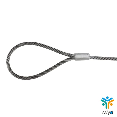 JIS玉掛  ワイヤーロープ  16ｍｍｘ10ｍ【2本セット】ロック加工6ｘ24　5分　A種　両アイ加工　玉掛け　クレーン作業　ワイヤー　ロープ　玉掛　鋼　鋼索　【送料無料】