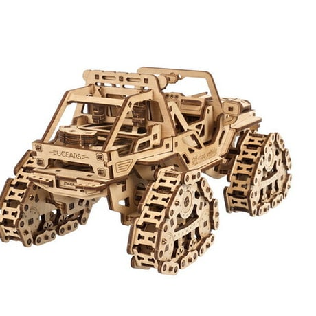 Ugears ユーギアーズ 四駆 追跡型オフロード車 70204 Tracked Off-road Vehicle 木製 ブロック DIY パズル 組立 想像力 創造力 おもちゃ 知育 ウッドパズル